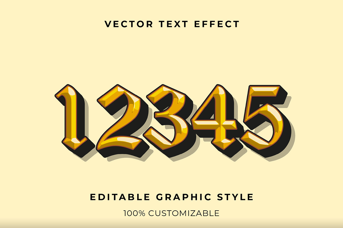 Golden Gothic Text Effect preview 2