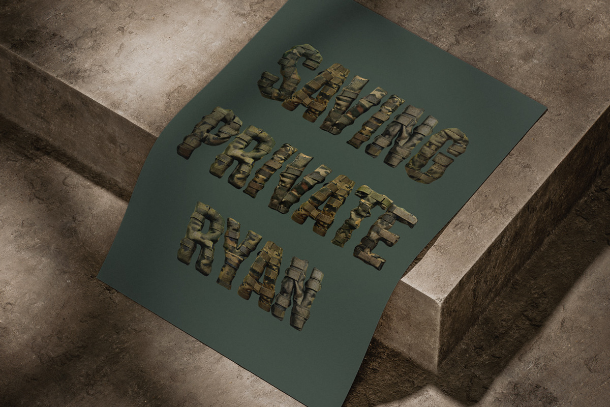 Camouflage Font, a Sans Serif Font by Handmadefont (Photo 9 of 14)