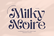 Milky Noire, a Serif Font by zeenesia (Thumbnail 1 of 14)