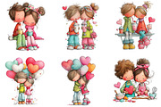 Watercolor Valentine Couple Clipart, an Illustration by CraftArtStudio (Thumbnail 6 of 6)