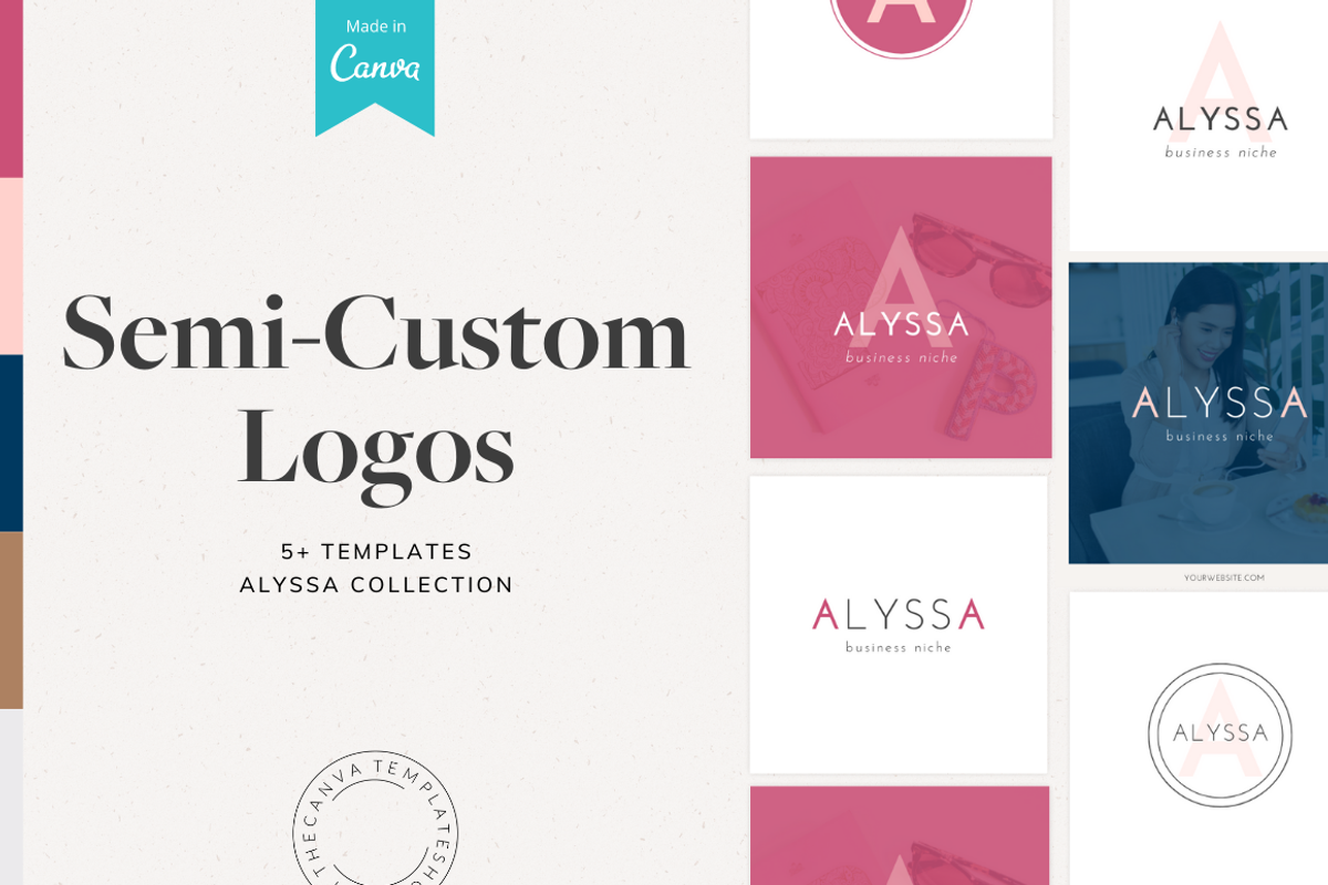 Alyssa Logo Canva Template, a Branding & Logo Template by The Canva Template Shop (Photo 1 of 4)
