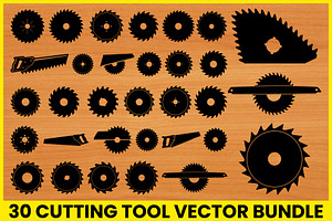 30 Cutting Tool Vector Bundle, an Illustration by Gaye Art