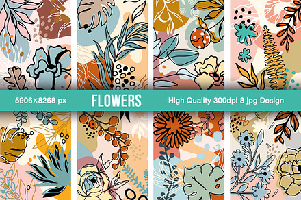 Botanical Abstract Floral Art
