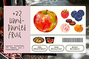 +32 Hand-Painted Fruit Collection, a Food Illustration by The Journey Atelier (Thumbnail 1 of 19)