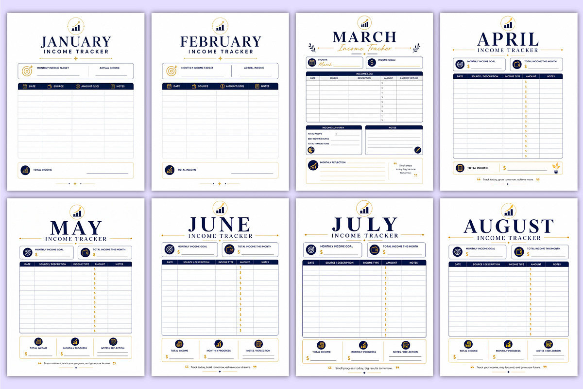 2027 Income Growth Tracker Kdp, a Stationery Template by Mustafiz (Photo 3 of 4)