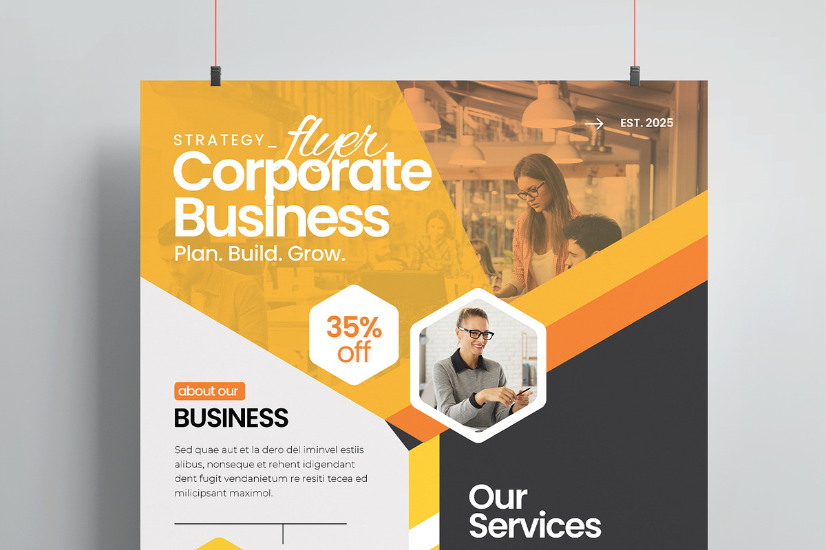 Corporate Business Flyer Template, a Flyer Template by MightyDesign (Photo 2 of 8)