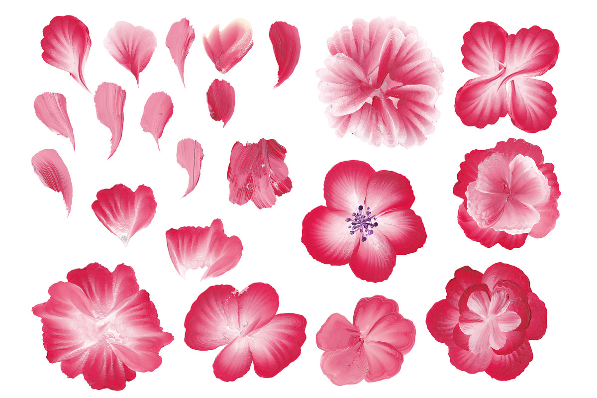 150 One stroke flowers style., a Decorative Illustration by redstudio (Photo 2 of 7)
