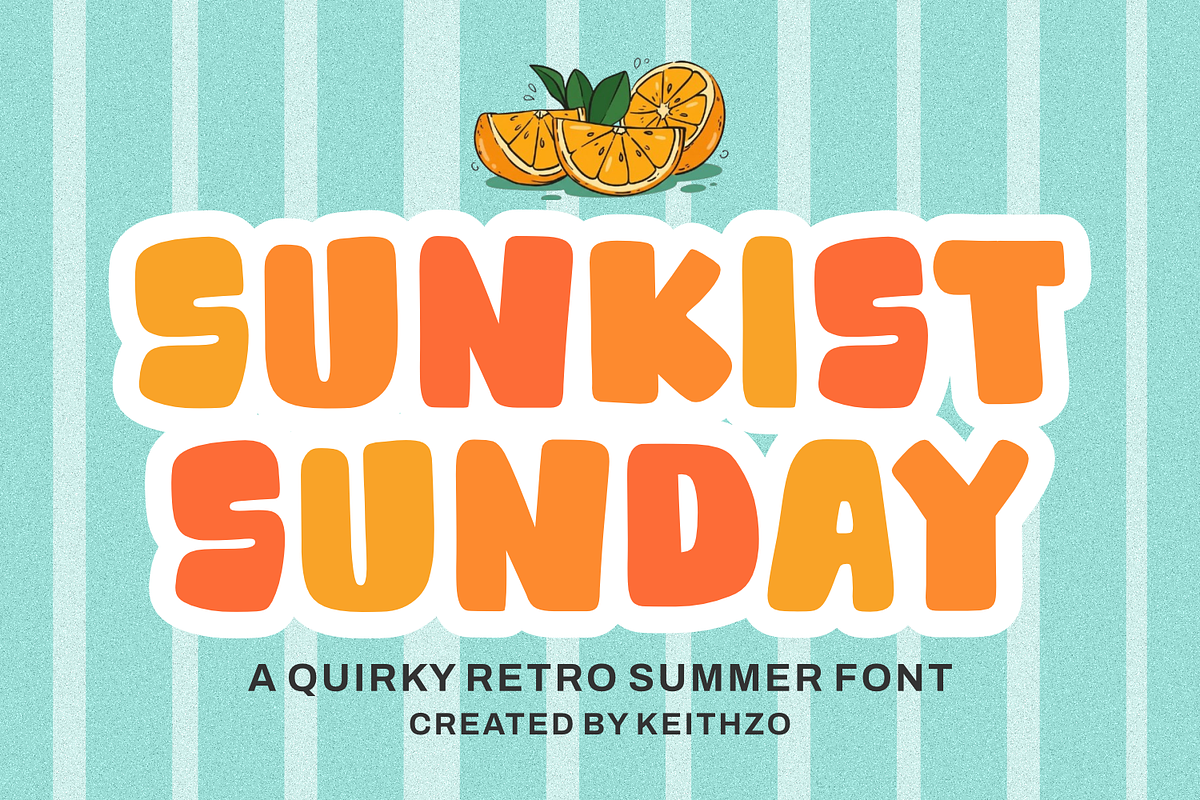 Sunkist Sunday - Playful Font, a Handwritten Font by Keithzo (Photo 1 of 9)