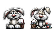Watercolor easter bunny clipart, an Illustration by SinaCreation (Thumbnail 4 of 11)