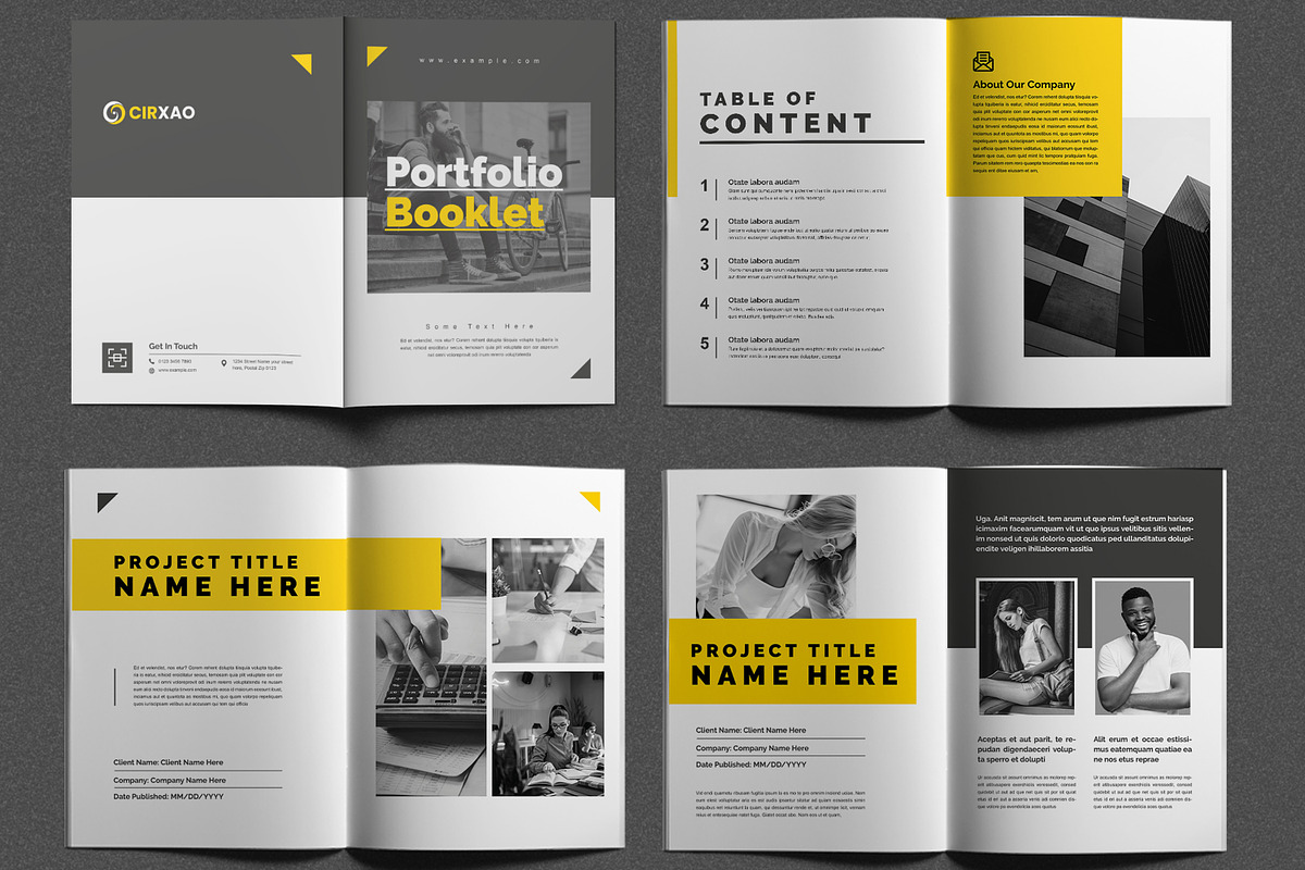 Portfolio Booklet Template
