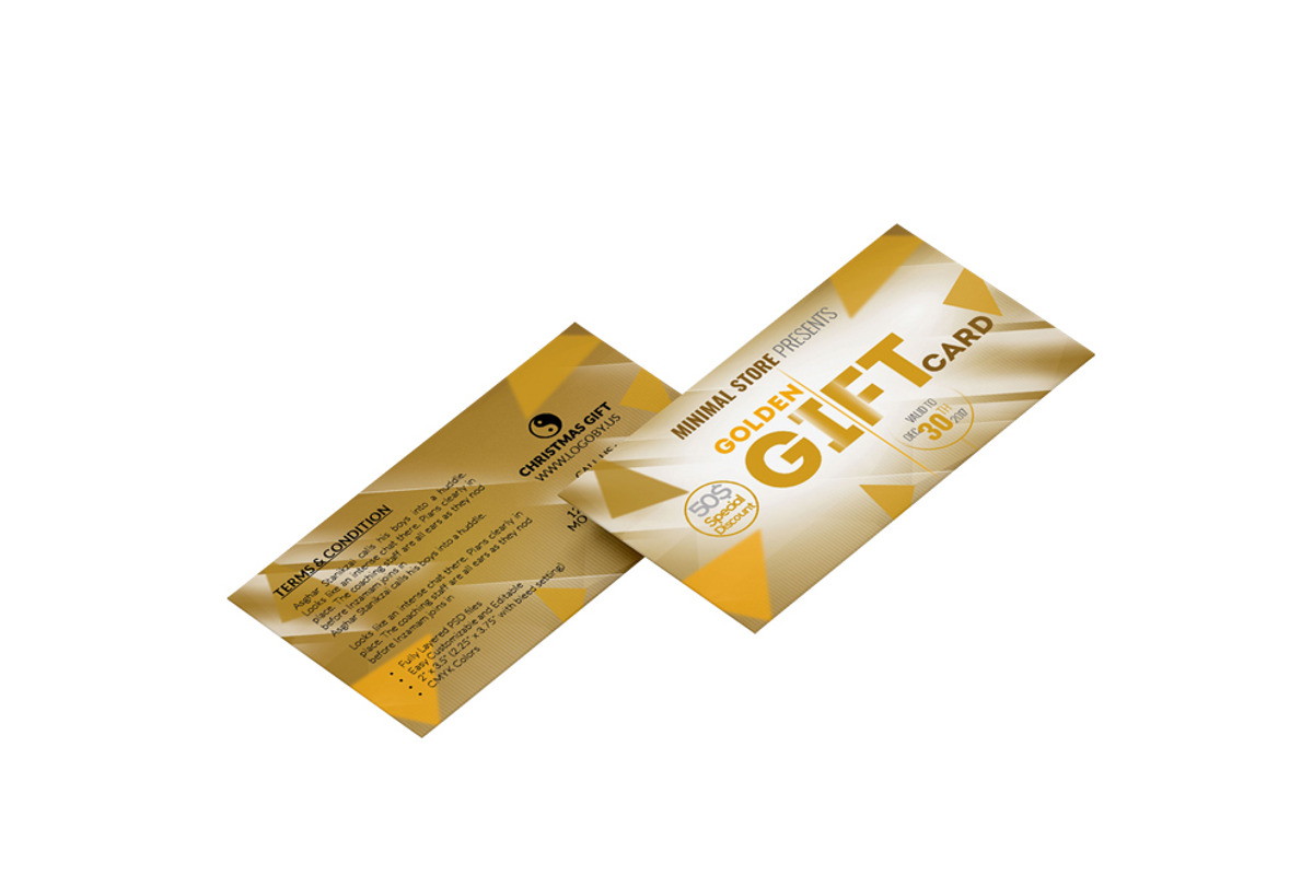 Minimal Store Gift Card, a Card Template by shujaktk (Photo 4 of 4)