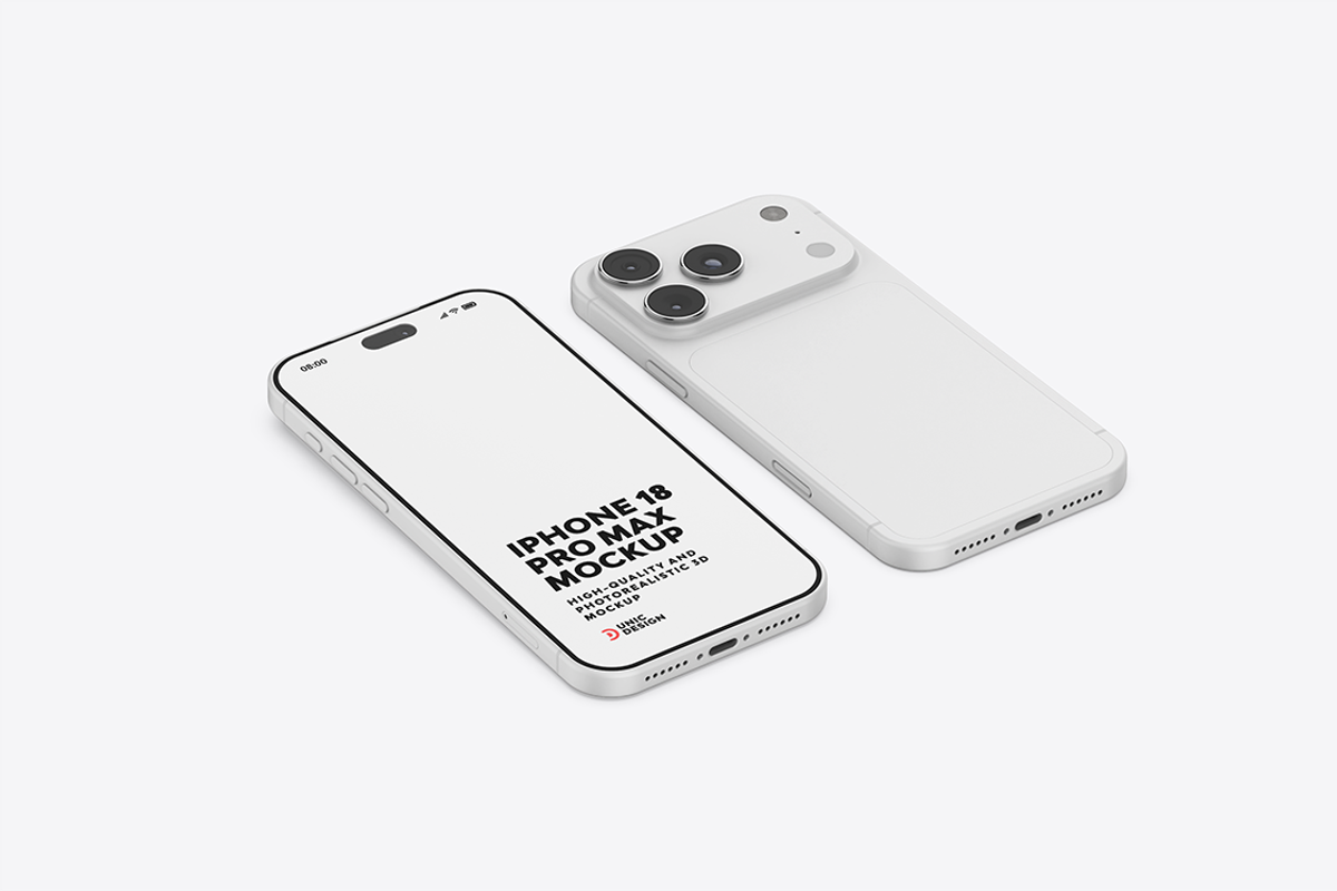 iPhone 18 Pro Max Mockup, an iPhone Mockup by UnicDesign (Photo 9 of 10)
