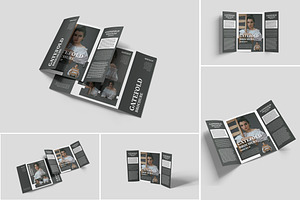 Gatefold Brochure Mockup