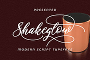 Shakeglow script, a Script Font by Alandya TypeFoundry (Thumbnail 7 of 7)