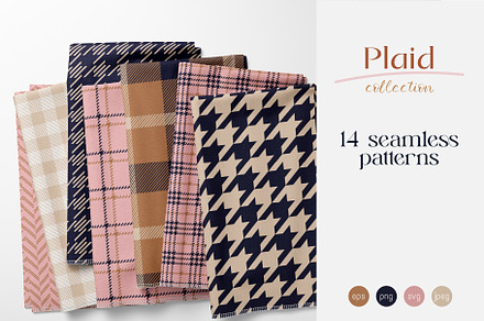 Plaid Pattern Collection, a Pattern Graphic by Milky April