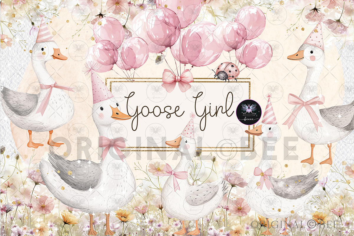 Silly Goose Clipart, an Illustration by BigCakeBee (Photo 1 of 4)