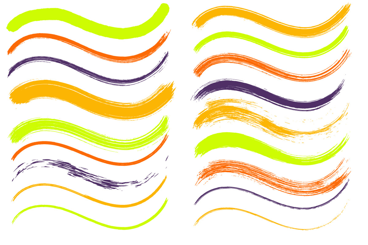 55 Vector Paint Brushes preview 3