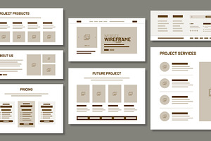 Modern UI Wireframe Template, an UI Kit Template by MightyDesign