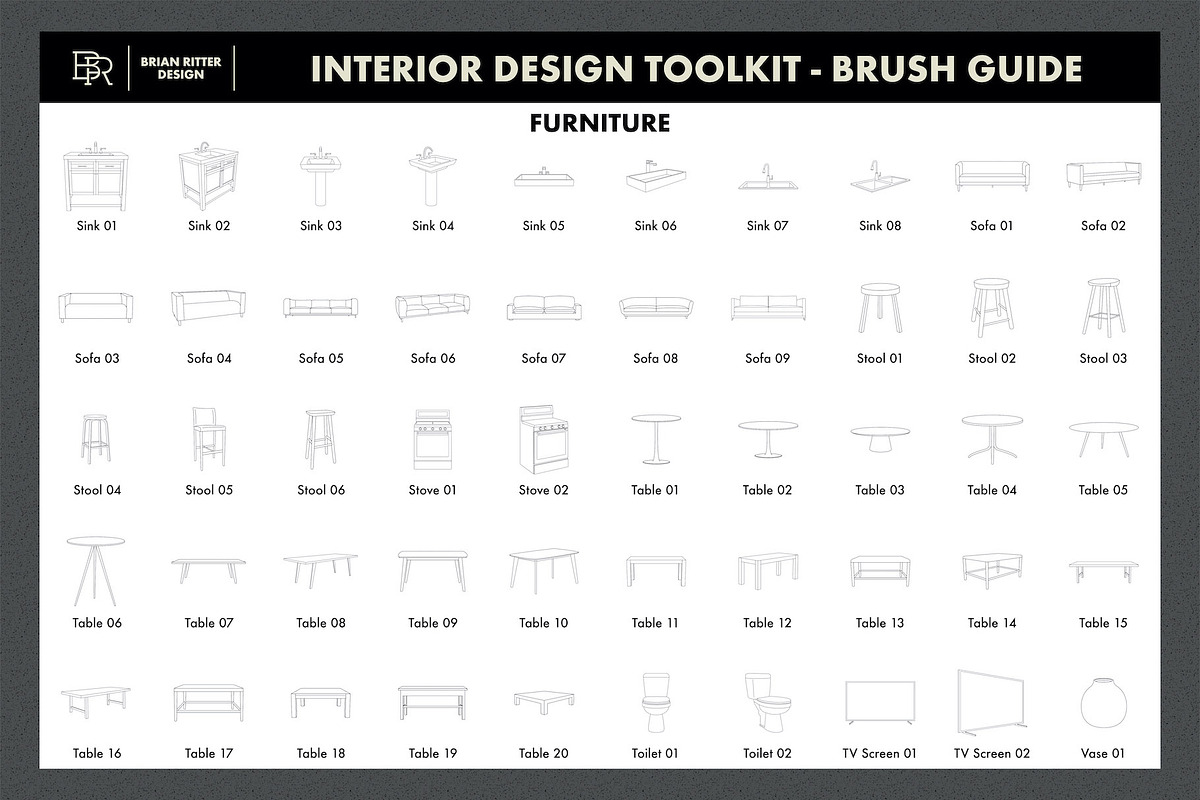 Interior Design Toolkit, a Brush Add-On by Brian Ritter Design (Photo 10 of 13)