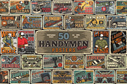 50 Handymen Retro posters, a Brochure Template by DGIM studio (Thumbnail 1 of 7)