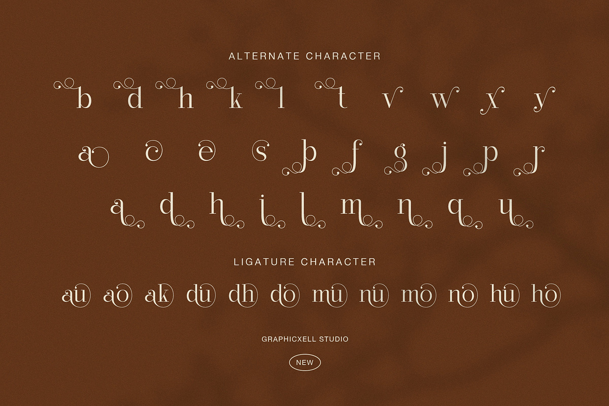 Sundan Elegant Luxury Serif Font, a Serif Font by Graphicxell (Photo 8 of 8)