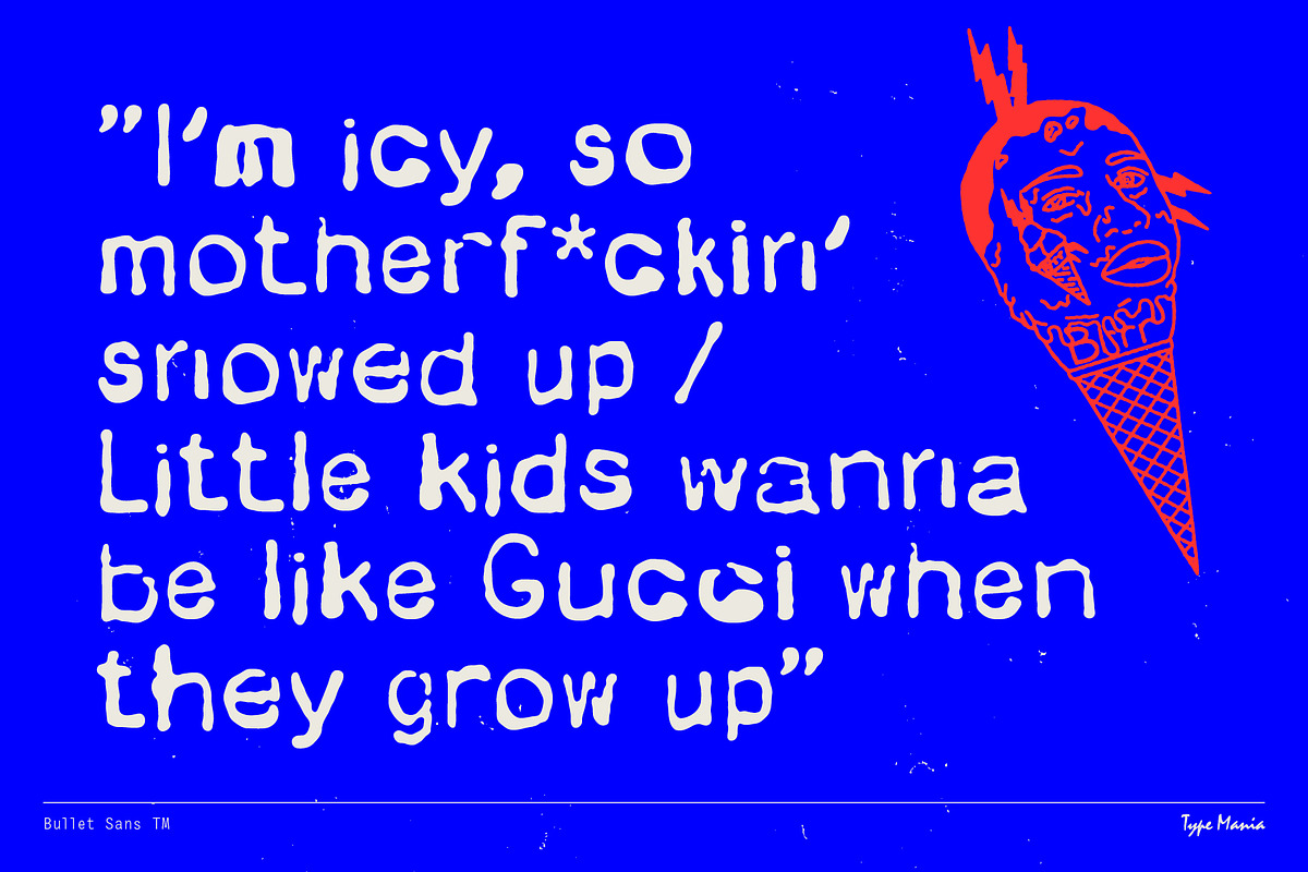 Bullet Sans TM – Rough Boy, a Sans Serif Font by Type Mania (Photo 7 of 10)