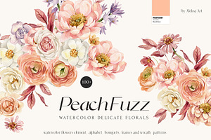 Peach Fuzz - Delicate Florals