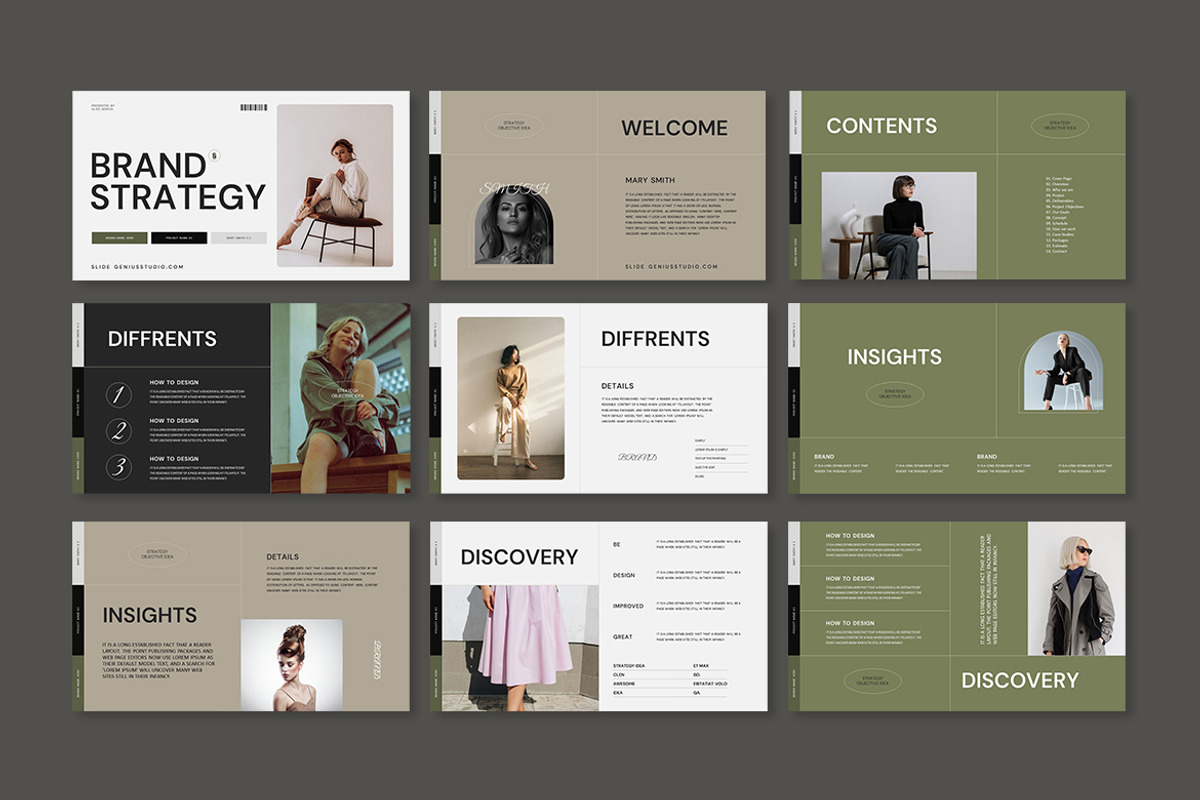Brand Strategy Presentation Template, a Presentation Template by Slide_Genius1 (Photo 4 of 6)