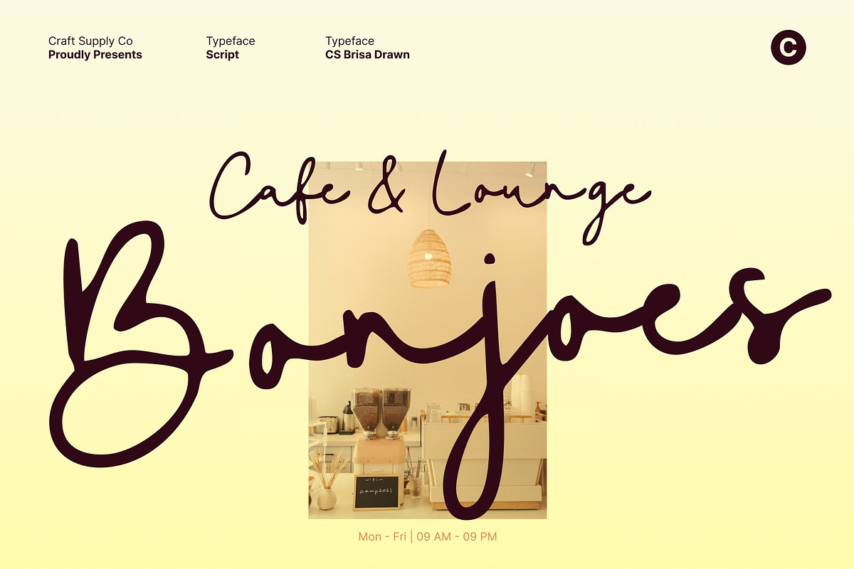 CS Brisa Drawn, a Script Font by Craft Supply Co. (Photo 4 of 8)