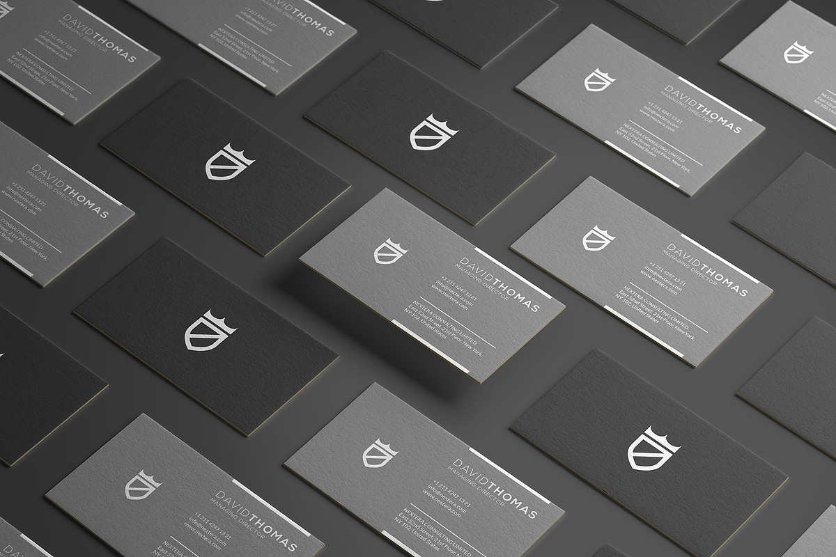Minimal Grey Business Card, a Business Card Template by Marvel (Photo 3 of 5)