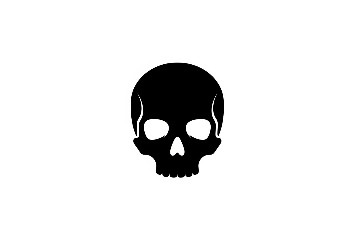 Skull & Crossbones Silhouette Vector, an Illustration by jahid234 (Photo 22 of 51)