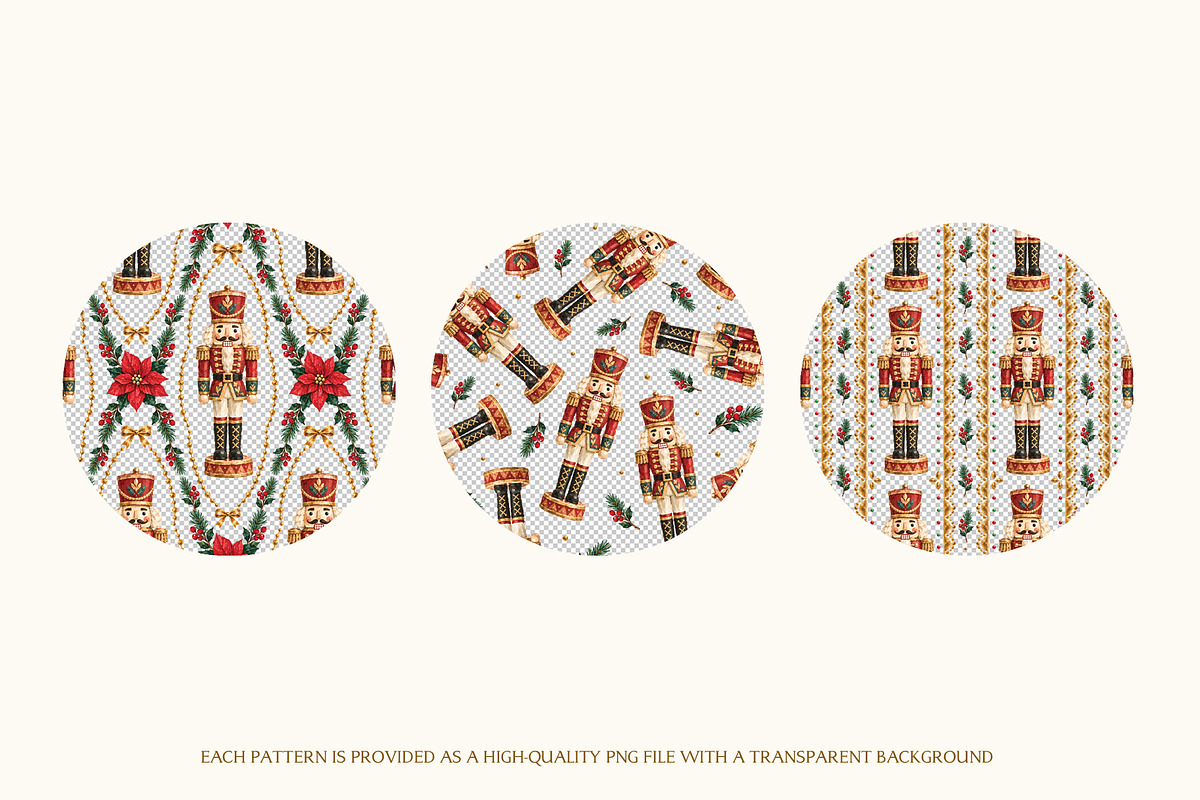 Vintage Christmas Nutcracker Pattern, a Pattern Graphic by Euonia Meraki (Photo 3 of 8)