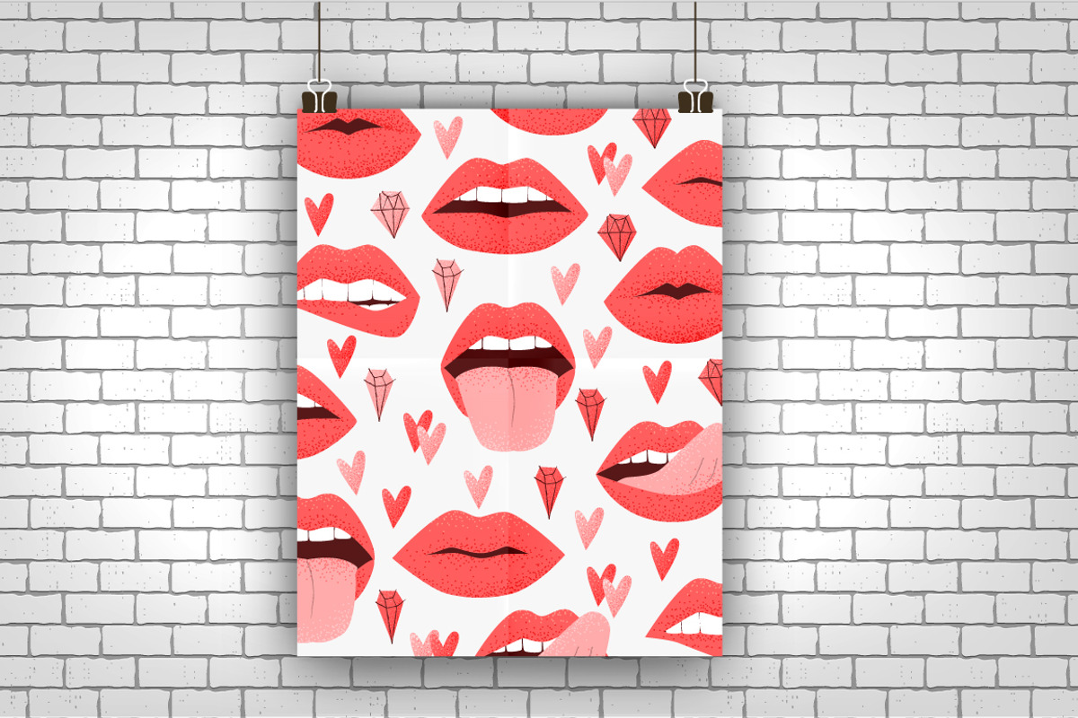 Lips vector set, a Graphic by Cute art (Photo 8 of 8)