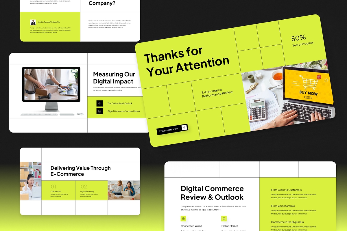 E-Commerce Annual Report GoogleSlide, a Presentation Template by Annora Studio (Photo 4 of 7)