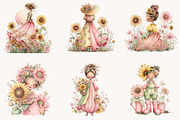 Whimsical sunflower garden girl, an Illustration by Designworld (Thumbnail 9 of 9)