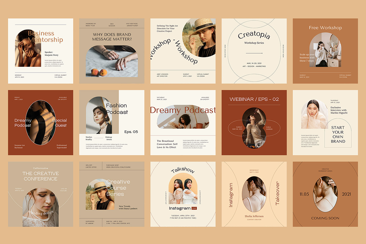 Mentor/Coach Clean Insta Kit | CANVA, a Social Media Template by Elokka Std. (Photo 4 of 9)