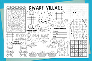 Dwarf village activity placemats, an Education Illustration by Lexi Claus (Thumbnail 2 of 6)