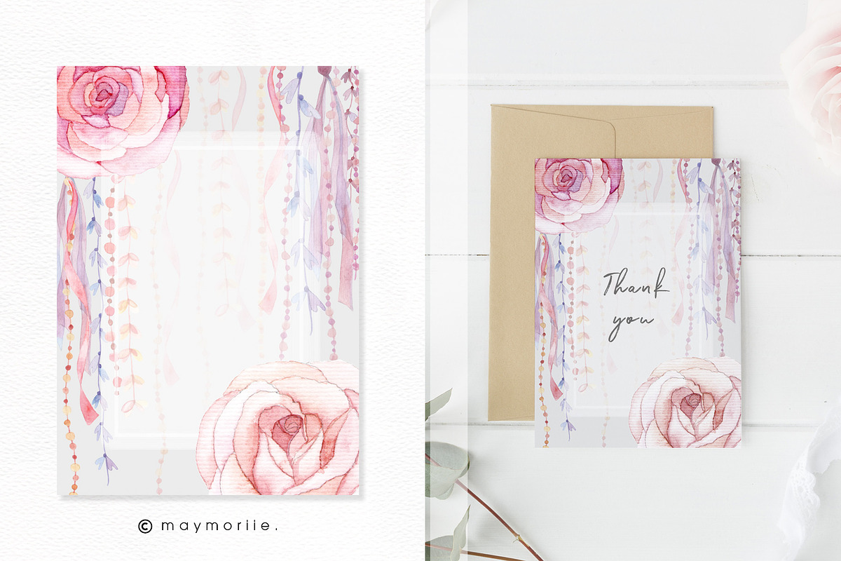 Floral Graphic Wedding Invitation 05, an Invitation Template by May • SHO (Photo 2 of 5)