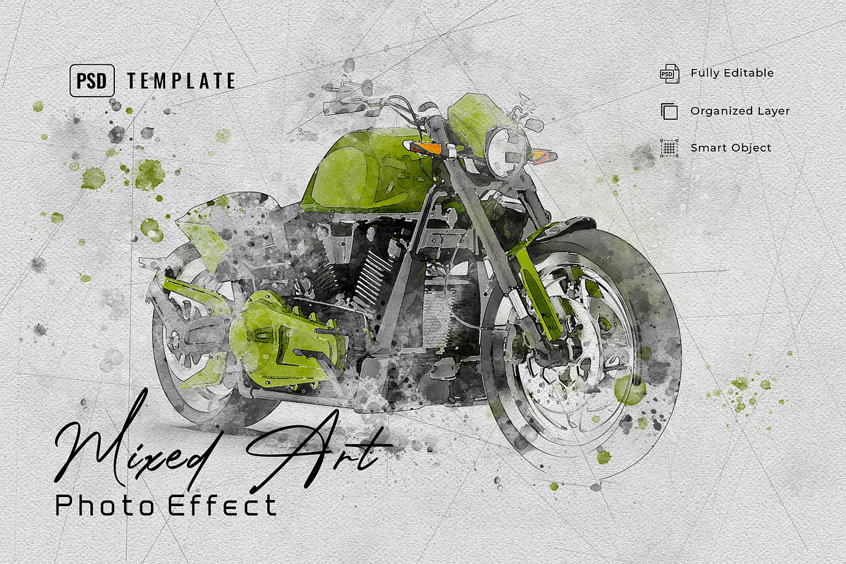 Mixed Art Photo Effect PSD, a Layer Style Add-On by UInstrument (Photo 5 of 5)
