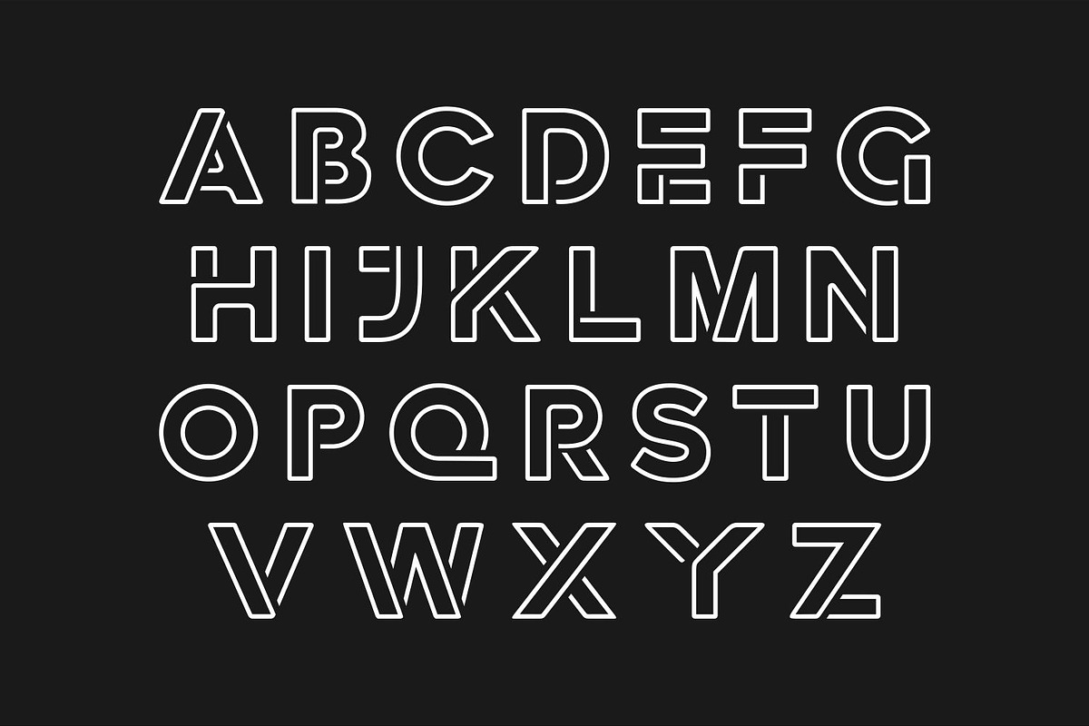 NERO Bold Sans Line Fonts, a Sans Serif Font by WhymoreArt (Photo 6 of 7)