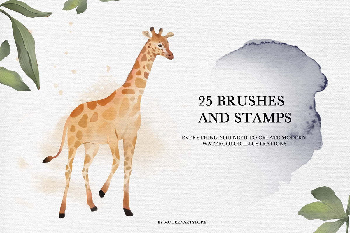 Watercolor brushes for Procreate, a Brush Add-On by Spark Studio Brushes (Photo 5 of 11)