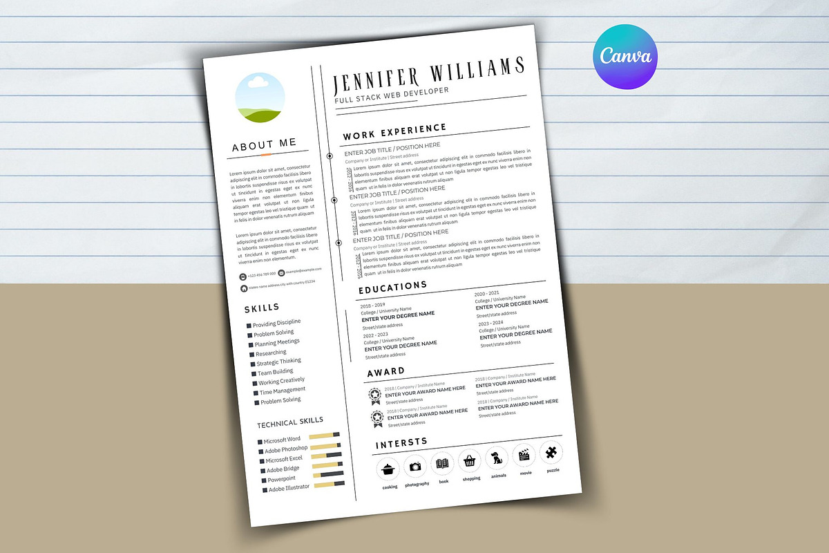 Resume & Cover Letter Template, a Templates & Theme by iloveTemplate (Photo 3 of 4)