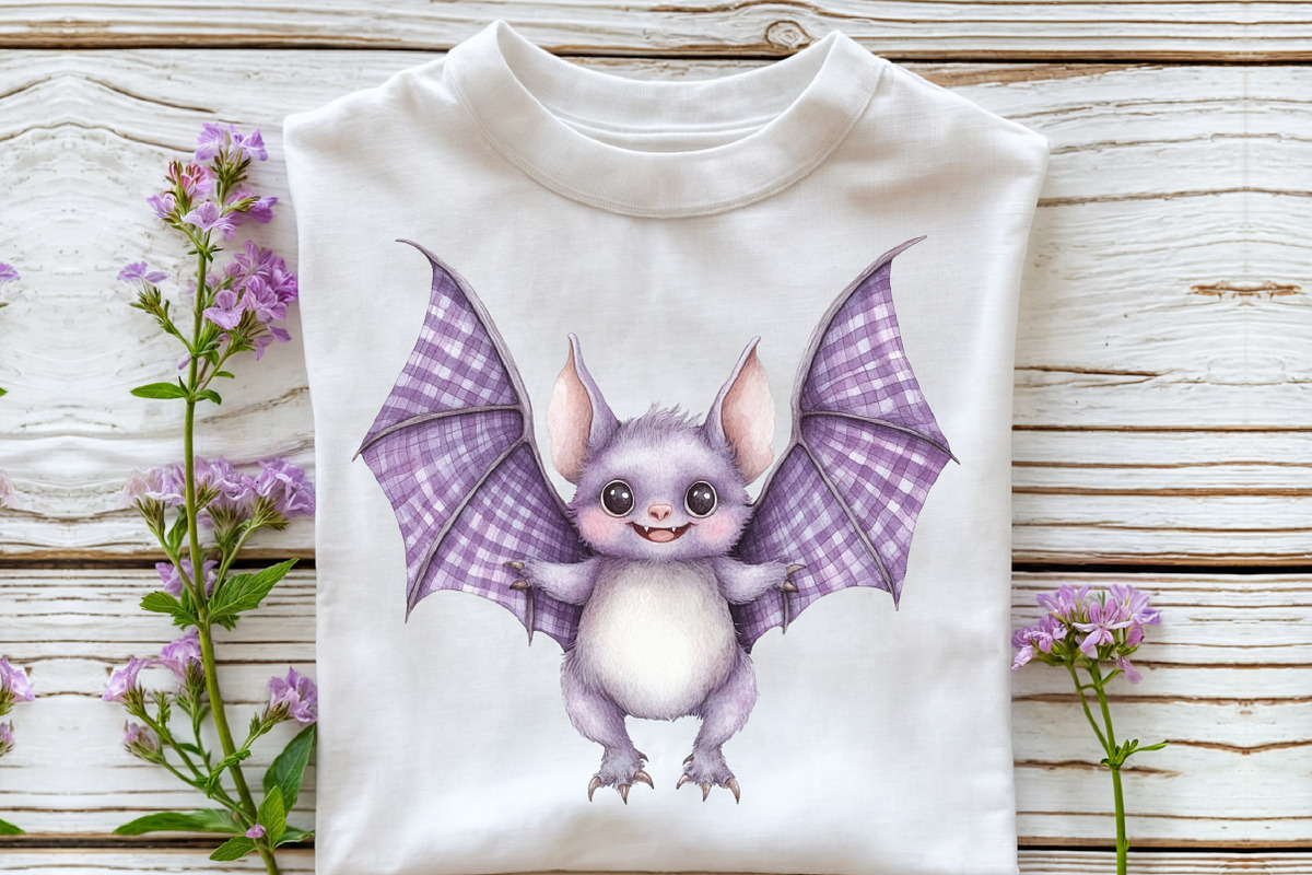 Purple Gingham Halloween Clipart, an Illustration by CraftArtStudio (Photo 4 of 6)