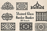 Stained Glass Dividers, an Object Graphic by Pattern Whimsy (Thumbnail 1 of 4)