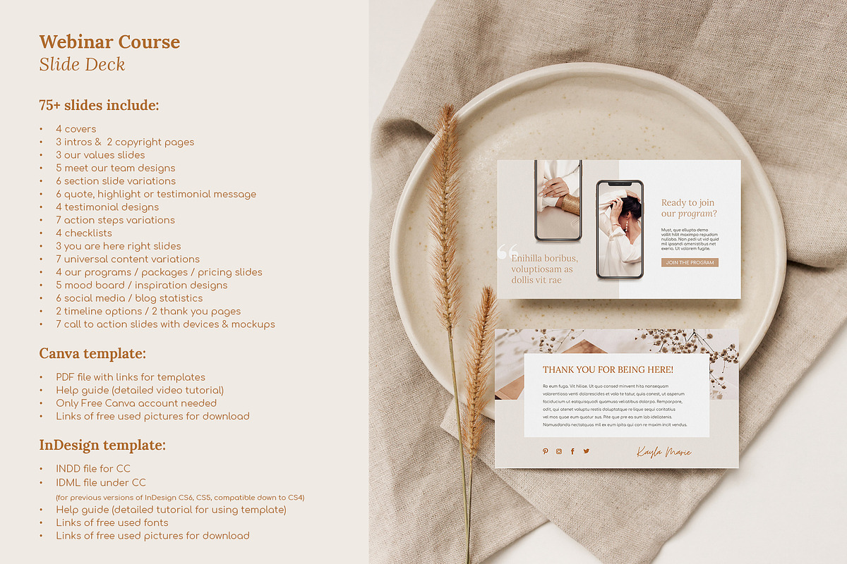 Webinar Course Slide Deck / Elegant, a Presentation Template by Mirazz (Photo 2 of 15)