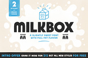 Milkbox Font, a Sans Serif Font by Jamie Bartlett (Thumbnail 1 of 7)