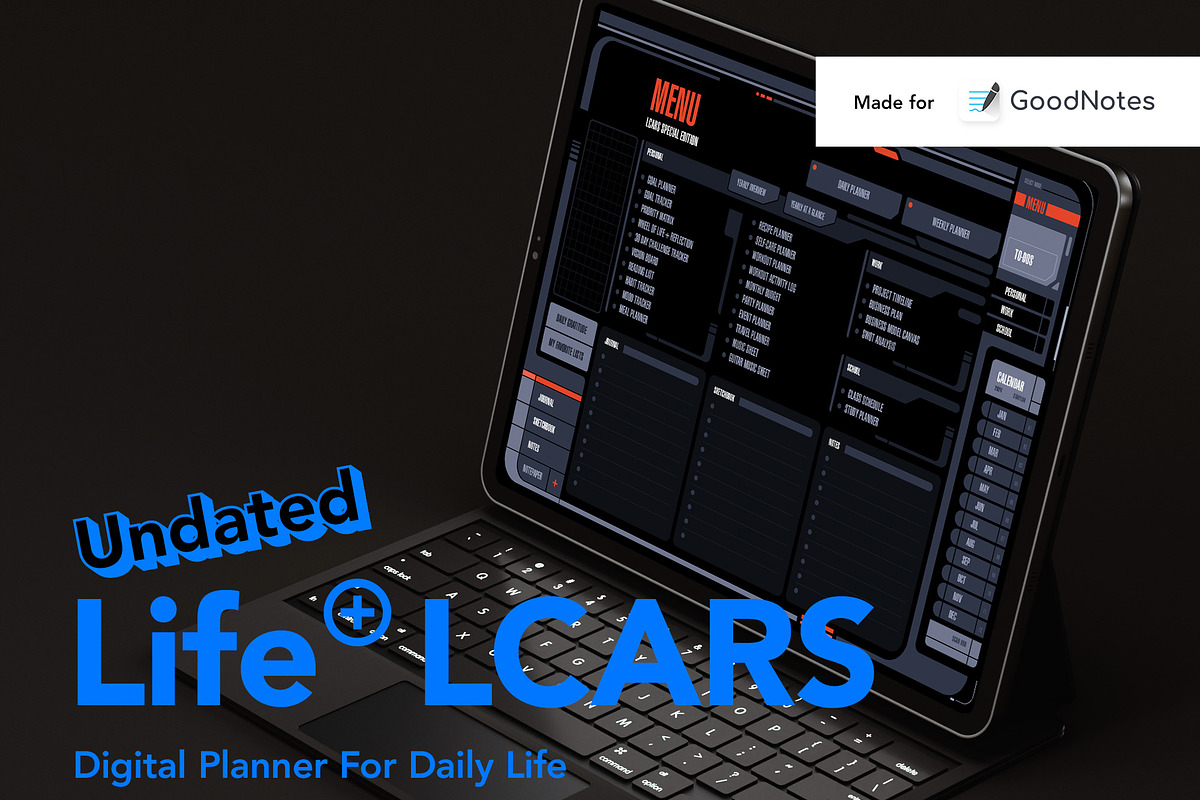 Life+ LCARS Undated Digital Planner, a Presentation Template by Bichin (Photo 1 of 9)