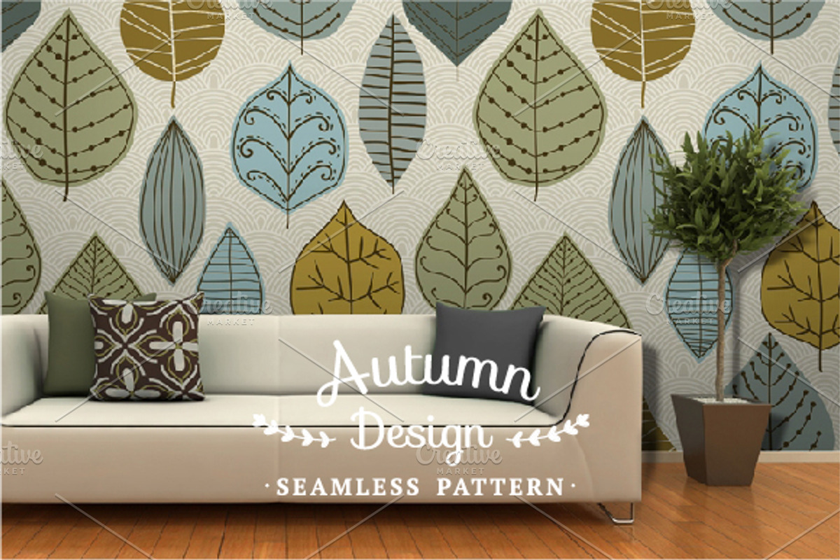3 Autumn leaf pattern set preview 2