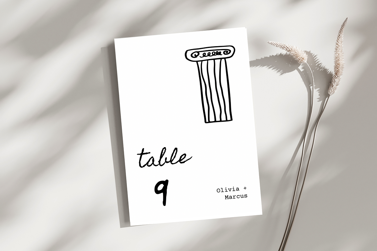 Minimalist Table Number Cards, a Card Template by RefocusMyJourney (Photo 4 of 10)