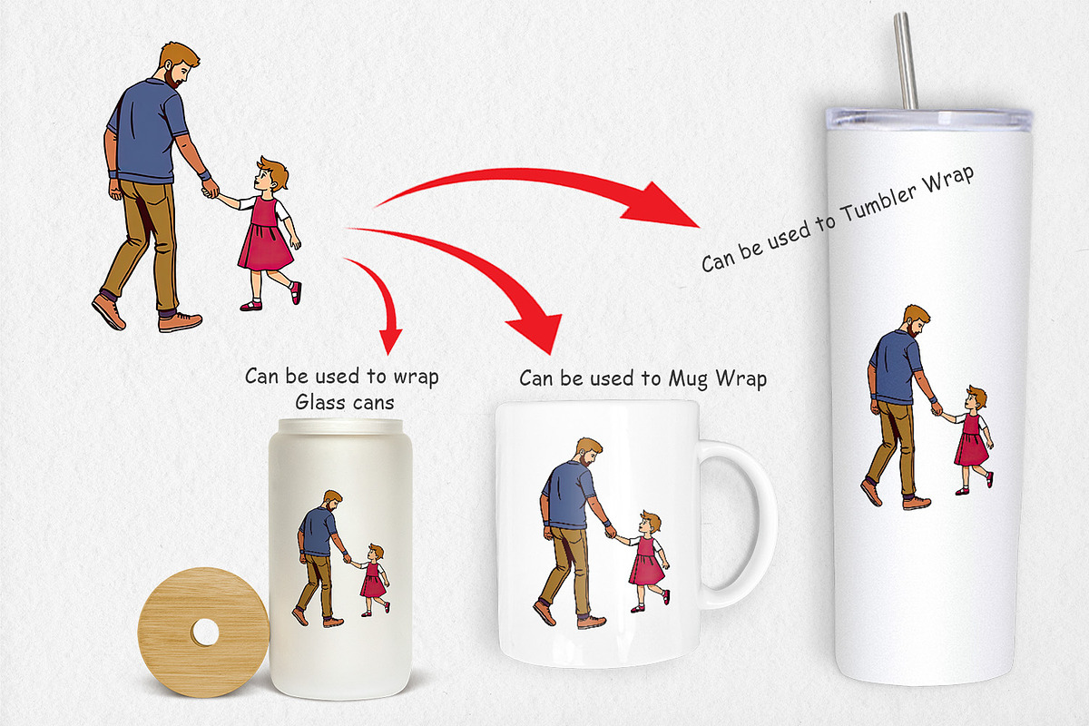 Father and Child Clipart, a Graphic by Artnoy (Photo 4 of 5)